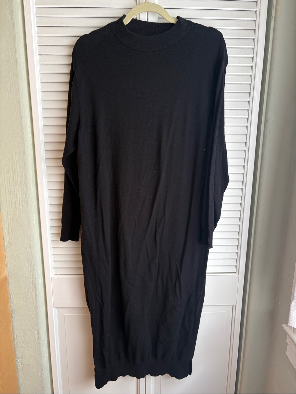 Mango Black Women’s Long Sleeve Knit Dress